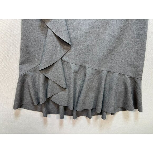 Banana Republic Women's Mermaid A Line Skirt Stretch Size 10 Gray Flat Front - Picture 6 of 12